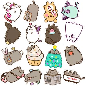 10/30/50pcs fofos adesivos de gato grossa kawaii animal graffiti decalques decorativos diy diy diário scrapbook guitarra infantil brinquedos adesivos