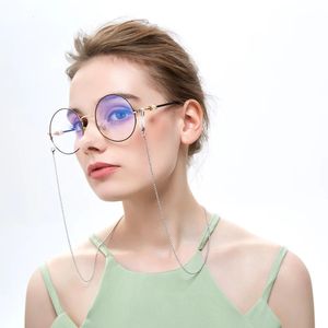 1PC/LOT Fashion Metalowe okulary ze stali nierdzewnej Słody przeciwsłoneczne Okulary okulary szyfkowe uchwyt na sznur z silikonową pętlą 240527