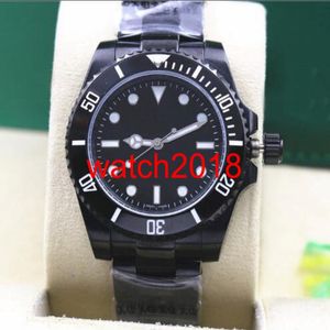 Luxury Watch av högsta kvalitet i rostfritt stål 114060 svart urtavla med keramisk ram 40mm automatiska mekaniska män tittar på ny ankomst 283v