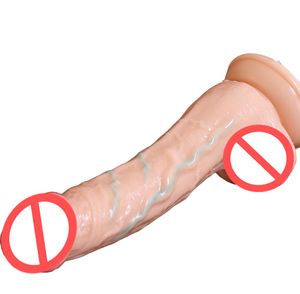 Real Flexible Male Penis Silicone Realistic Dildo Suction Cup Vibrating Big Dick Sex Toys For Woman Female Masturbators5597069