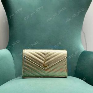 YSLA -Bag -Bag Designer Umhängetasche 10A Top -Quality Crossbody Bags Designer Umschlagpreis 22,5 cm echte Lederumbeltasche Frau Wallet With Box 12A6