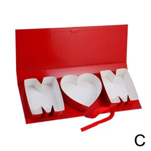 Gift Wrap Fillable Chocolate Sweet Packaging Cardboard Letter DAD LOVE MOM Shaped Box For Flower Father's Day Valentine's Day Mother's Day