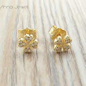 Bear jewelry 925 sterling silver girls To us Gold Diamonds earrings for women Charms 1pc set wedding party birthday gift Ear-ring Luxur 261l