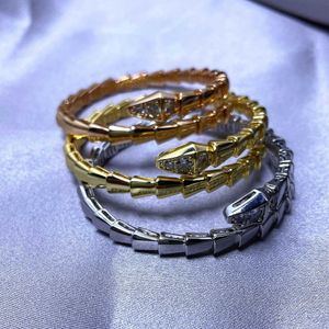 Vintage wysokiej klasy biżuteria bransoletka dla bliskich damskich i diamentowa bransoletka węża Otwórz wysokiej jakości Q76U
