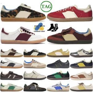 Бесплатная доставка Sambass Pony Designer Shoes Wales Bonner Cream White Red Core Black Fox Brown Leopard Emerfuctive нейлоновый овся