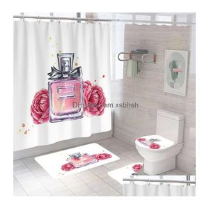 Duschvorhänge All-Match-Wasserdichte Serie Vorhang Polyester Badezimmer Factory Direct Supply Digitale Drucklieferung Home Gar Dhxw4