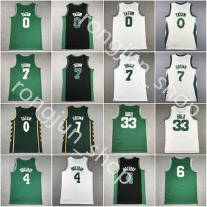 2023 Basketball -Trikot Jayson 0 Tatum Jaylen 7 Brown Jrue 4 Urlaub Larry 33 Bird Kevin 5 Garnett Stitched Jersey