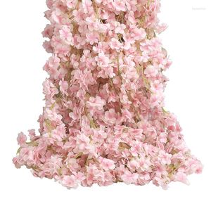 Dekoratif çiçekler 180cm yapay çiçek ipek kiraz çiçeği vine düğün kemer dekor ev masa centerpieces sahte gelin çelenk dekorasyon