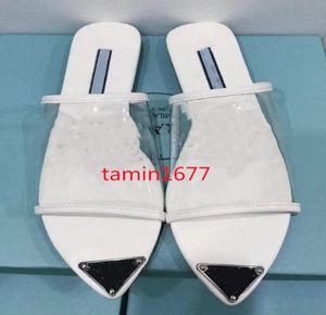 Sandals Women slipper Fashion Designers Flat Slides Flip Flops Summer Transparent Outdoor Loafers Bath Shoes Beachwear triangle Sl5228940