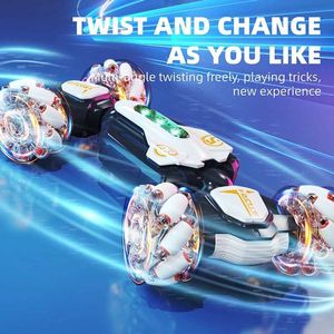 Electric/RC Car Electric/RC Car 2.4G RC stunt car watch hand drawn 360 rotating off-road climbing remote control car toy childrens gift WX5.26