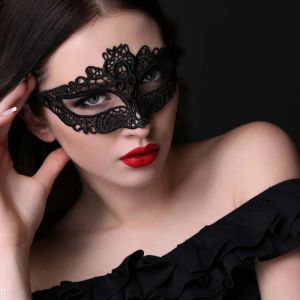 Косплей сексуальная кружевная маска маскарада вечеринка ночной клуб Хэллоуин черный сексуальный половинный глаз глаз женский выпускной маски аксессуаров