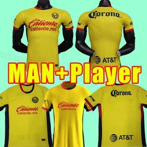 Jerseys de futebol Liga MX 24 25 Club America Henry D.Valdes 3rd R.Martinez Fidalgo 2024 2025 Home Maillot Men Kit Conhas de futebol fãs jogadores de crianças