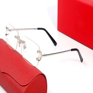Vintage Optical Glasses Designer Solglasögon Steampunk stor fyrkantig ramstil Transparent blå rödbruna svarta linser glasögon kommer med 270A
