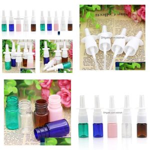 Packing Bottles Wholesale 5Ml Nasal Spray Bottle Direct Injection Sprayer Pet Plastic Atomizer Cosmetic Mist Nose Refillable 1Pc Dro Dhvdj