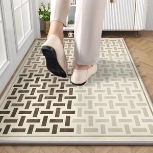 Carpets Front Door Mat Strong Absorption Delicate Edging Noise Reduction Decorate Soft Texture Minimalist Thick Entrance Doormat For Hom