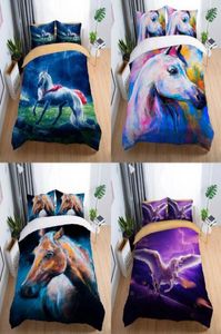 3D Horse Bedding Set Flying With Pillow Case Twin Full Queen King Size 2PCS3PCS6671746