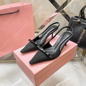 Designer High Heels Klassiker Strass glänzender High Heel Sandalen Frauen Bogenkleid Schuhe Luxus Patent -Knöchelgurt Sandalen Braut