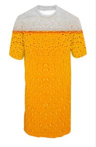 Cerveja de moda estampada de manga curta Caminhada Camiseta de pescoço PLATA TAMANHO L6XL9921842