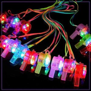 Led Rave Toy 10/30pc LED luminous whispering flash whispering manufacturer whispering pendant necklace night glow wedding birthday party d240527