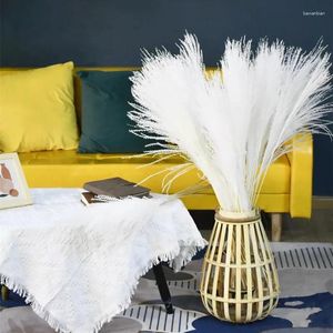 Dekorativa blommor 30 st. Reed Natural Torked Pampas Grass Phragmites Communis Bouquet Tall Real Touch Plumes Home Decor Flower Decoration