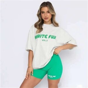 Women White Foxs ShirtSdesigner 2024 Ny Summer Unisex Top T-Shirt Live Broadcast Sportwear 7 Colors 397