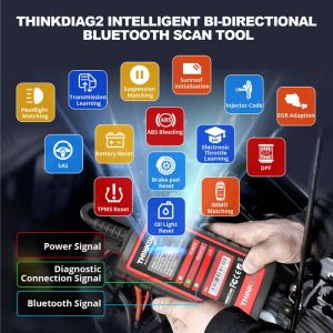 ThinkCar ThinkDiag 2 OBD2 Scanner pode fd protocolo com 1 ano de software gratuito dz xd prodiag suporta o mais novo carro 2023 GM