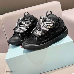 Curb Sneaker 90s Designer męskie buty zwykłe Trenerzy platforma skórzane kobiety trenerzy grube wytłoczone trener nappa cielęcy butów gumowe trampki 5a 5A