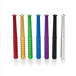 Liga de alumínio portátil de metal 78 mm mini tubos de metal com várias cores 100pcs/caixa de 78 mm de comprimento de cigarro bongos