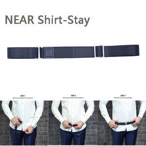 Beltador de camisa Belts Cinturão ajustável Mulheres unissex perto de Stay Camisetas permanecem preto Tuck It 5 23 251a