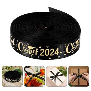 Classe di decorazione per feste 2024 Ribbons rotoli di laurea con nastro di glitter metallici che avvolge il tema di laurea