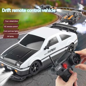 Electric/RC Car AE86 1 16 racing car drift with remote control toy RC high-speed spray 4WD 2.4G electric sports gift WX5.26X6N7
