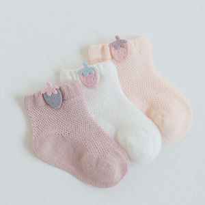 Lawadka 3Pairs/set Baby Boys Summer Mesh Thin Newborn Socks Girls Cotton Solid Casual Toddler Sock Age for 0-5Y