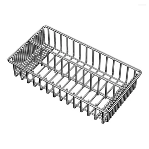 Calhas de utensílios de armazenamento de cozinha Famílias de secagem de rack 29.5x15x6cm Capacidade de grande capacidade de aço inoxidável