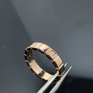 Clusterringe 2024 heißer Verkauf hoher Quty S925 18K Roségold Eiswürfel Ring für Männer und Frauen Hochzeit luxuriöser Party Schmuckgeschenke T240524