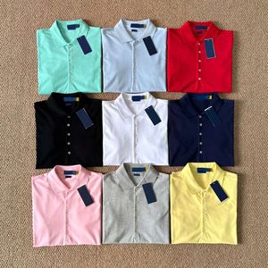 Kvinnors modedesigner RL kortärmad topp sommar Laurens ponny tee kvalitet broderad fem knappar smal fit polo shirt q2no