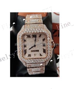 Luxur Design Moissanite Watch Automatic Movement VVS Clarity Moissanite Diamond Watch Fashion Jewelry for Men and Women