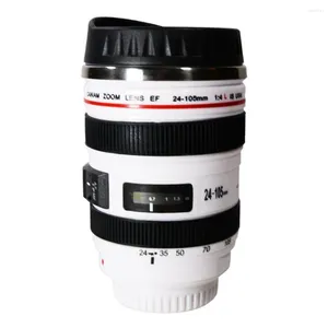 Kaffekrukor Single Lens Reflex Camera Mug Travel Cup Tea Water Rostfritt stål Tumbler