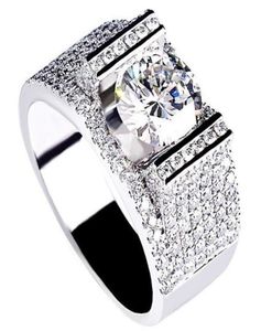 1ct choucong varumärke bröllopband ringar lyxiga smycken glittrande 925 sterling silver runda klippt vitt topas cz moissanite diamant gem5186820