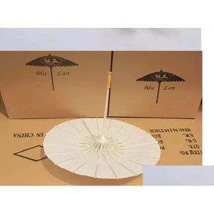 Paraplyer all-match brud bröllop parasoler vitbok skönhet föremål kinesiska mini hantverk paraply diameter droppleverans hem trädgård dhzbp