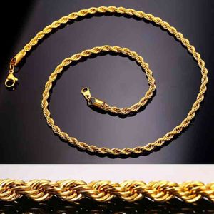 Necklace Twist Chain Titanium Steel Men's Trendy Simple Stainless Steels hip-hop Necklaces Jewelry Chains Gift Bulk 292H