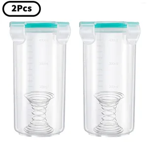 Förvaringsflaskor 2st 400 ml Touch Up Paint Container Cups med lock lufttätt blandningsfjäder för