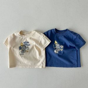 Çocuklar yaz yumuşak karikatür t-shirt erkekler bebek serin pamuklu baskı kazak üstleri moda çok yönlü kızlar için sevimli tshirts 240527
