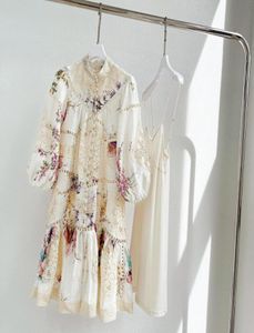 2022 European fashion brand cotton hollow laser carved long skirt dress3250620