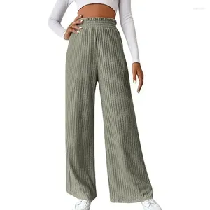 Calças femininas 2024 Autumn e Winter Long Women Casual Troshers de malha solta Lady Pantalon Clothes Warm 29758