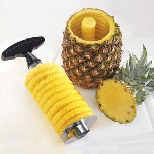 Ananas Peeler Cutter Rostfritt stål Bekväm spiralklippmaskin Fruktskalning Corer Tool Kök Tillbehör 240527