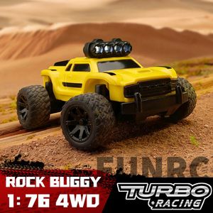 Turbo Racing 1 76 C81 C82 RC Mini Car Electric Remote Control Off-Road Rock Buggy Model Car Desktop 1/76 Monster Truck Toy Gift 240522
