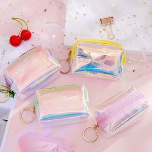 HBP New Korean Instagram Girl Heart Transparent Laser Zero Portfel Student Mini Moneta Borka