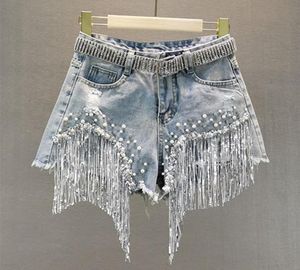 in stock ustrue summer women039s diamond diamond requin tassel shorts Jeans Fashion Ladies AllMatch Prouters 210425264789