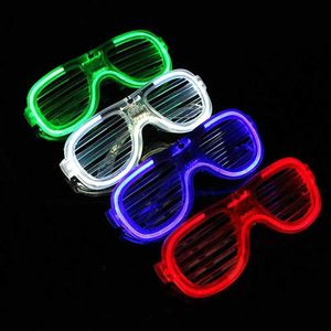 LED Rave Toy świąteczne żaluzje LED okulary imprezy Lumowinous biesiada Dekoracja kostiumów D240527