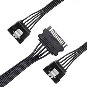 15 Pin SATA Hard Drive Power Cable male to Female 1 to 2 5 Port For Computer Hard Disk Interface Power Cord For DIY PC Sever